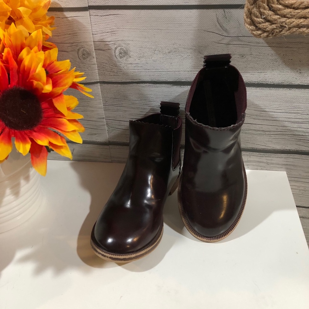 Zara Burgundy Toddler Booties 26